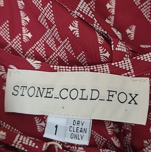 Stone Cold Fox Crepe Helmut Maxi Dress Size 1 - Picture 11 of 13